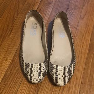 KORS Michael KORS ballet snakeskin flats